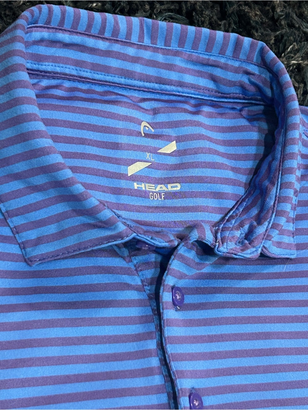 Head Men's Blue and Purple Striped Polo